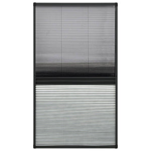 vidaXL Pleated Insect Screen for Windows Aluminum 80x160 cm with Blind