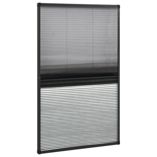 vidaXL Pleated Insect Screen for Windows Aluminum 80x160 cm with Blind