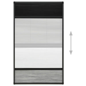 vidaXL Pleated Insect Screen for Windows Aluminum 80x160 cm with Blind