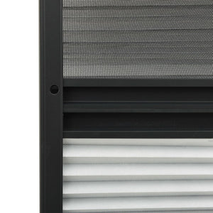 vidaXL Pleated Insect Screen for Windows Aluminum 80x160 cm with Blind