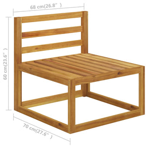 vidaXL 4-Seater Garden Sofa with Cushions Solid Acacia Wood