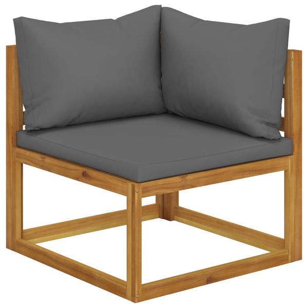 vidaXL 4-Seater Garden Sofa with Cushions Solid Acacia Wood