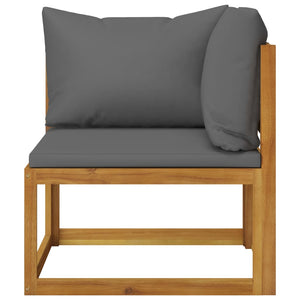 vidaXL 4-Seater Garden Sofa with Cushions Solid Acacia Wood