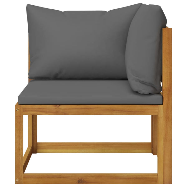 vidaXL 4-Seater Garden Sofa with Cushions Solid Acacia Wood