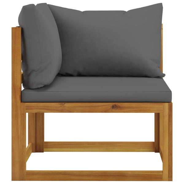 vidaXL 4-Seater Garden Sofa with Cushions Solid Acacia Wood