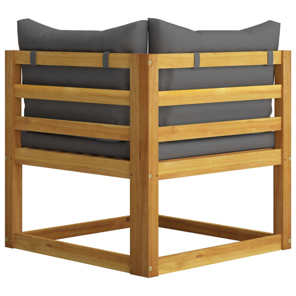 vidaXL 4-Seater Garden Sofa with Cushions Solid Acacia Wood