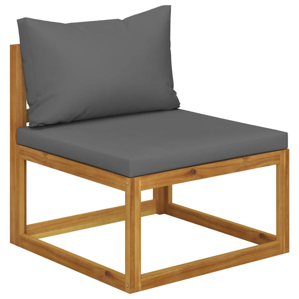 vidaXL 4-Seater Garden Sofa with Cushions Solid Acacia Wood