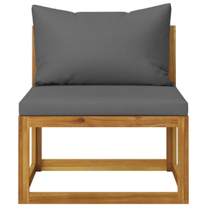 vidaXL 4-Seater Garden Sofa with Cushions Solid Acacia Wood