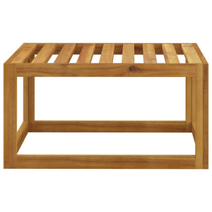 vidaXL 4-piece Garden Lounge Set with Cushions Cream Solid Acacia Wood
