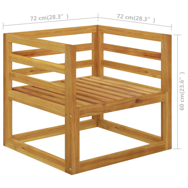 vidaXL 7-piece Garden Lounge Set with Cushions Cream Solid Acacia Wood