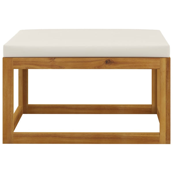 vidaXL 12-piece Garden Lounge Set with Cushions Cream Solid Acacia Wood
