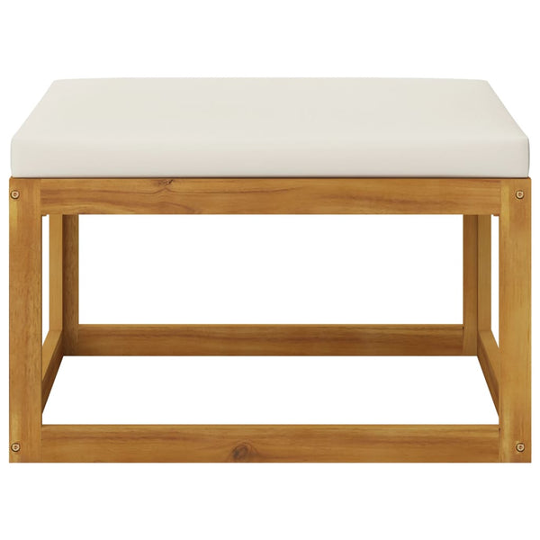 vidaXL 12-Piece Garden Lounge Set with Cushions Cream Solid Acacia Wood