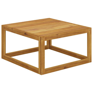 vidaXL 4-piece Garden Lounge Set with Cushions Cream Solid Acacia Wood