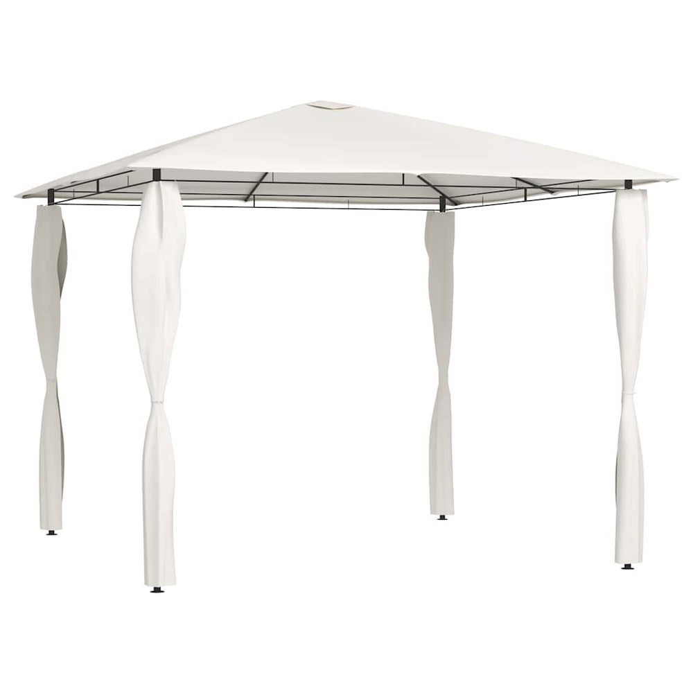 vidaXL Gazebo with Post Covers 3x3x2.6 m Cream 160 g/m²
