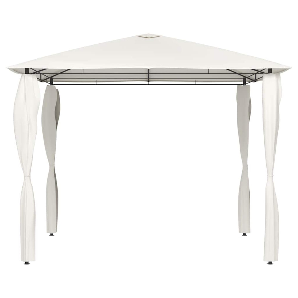 vidaXL Gazebo with Post Covers 3x3x2.6 m Cream 160 g/m²