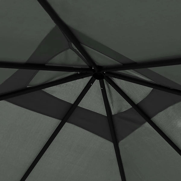 vidaXL Gazebo with Post Covers 3x3x2.6 m Anthracite 160 g/m²