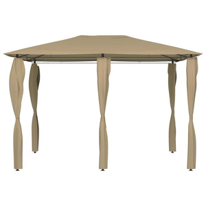 vidaXL Gazebo with Pole Covers 3x4x2.6 m Taupe 160 g/m²