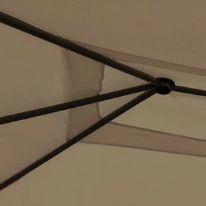 vidaXL Gazebo with Pole Covers 3x4x2.6 m Taupe 160 g/m²