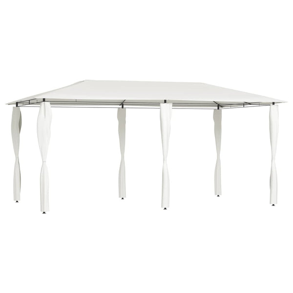 vidaXL Gazebo with Pole Covers 2.98x5.3x2.59 m Cream 160 g/m²