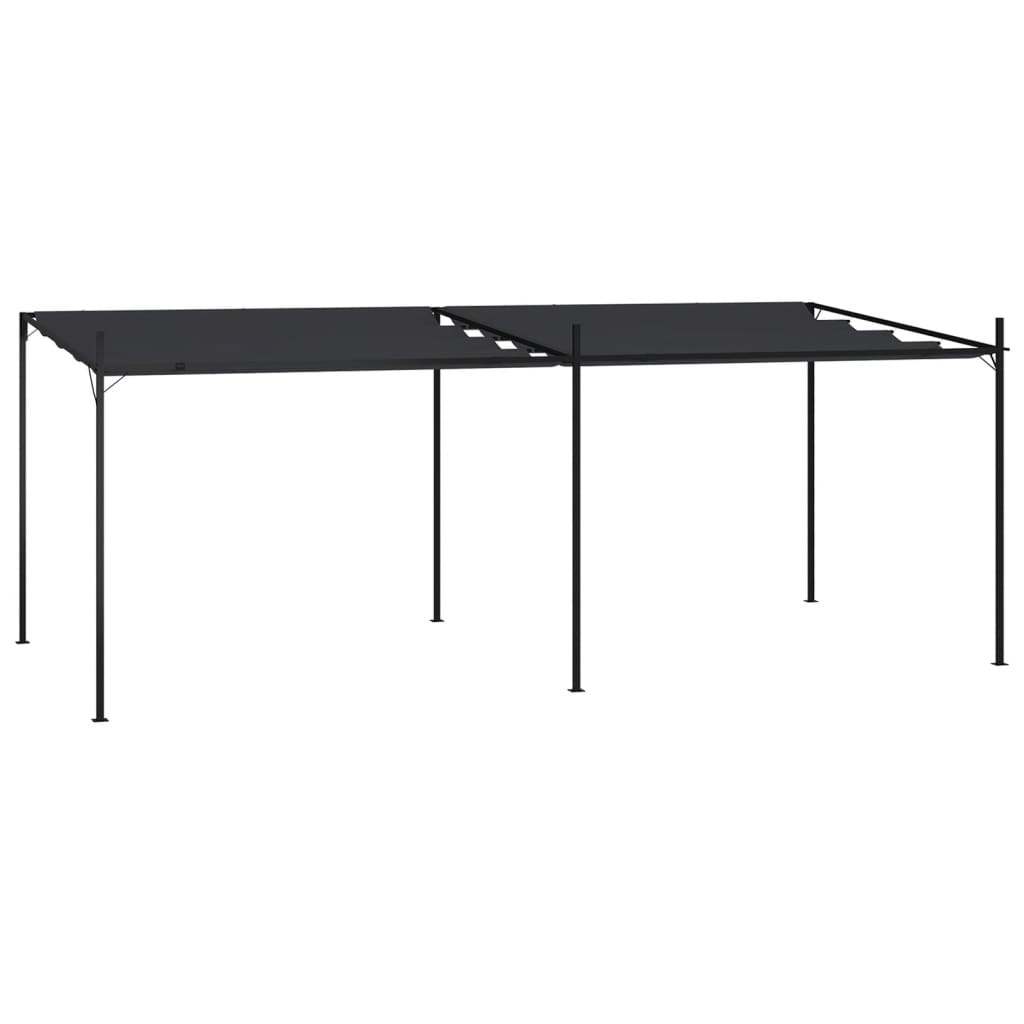 vidaXL Gazebo with Retractable Roof 600x300x233 cm Anthracite