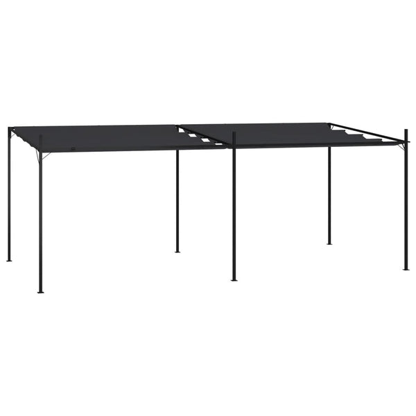 vidaXL Gazebo with Retractable Roof 600x300x233 cm Anthracite