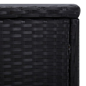vidaXL 3-Piece Garden Sun Lounger Set with Tea Table Poly Rattan Black