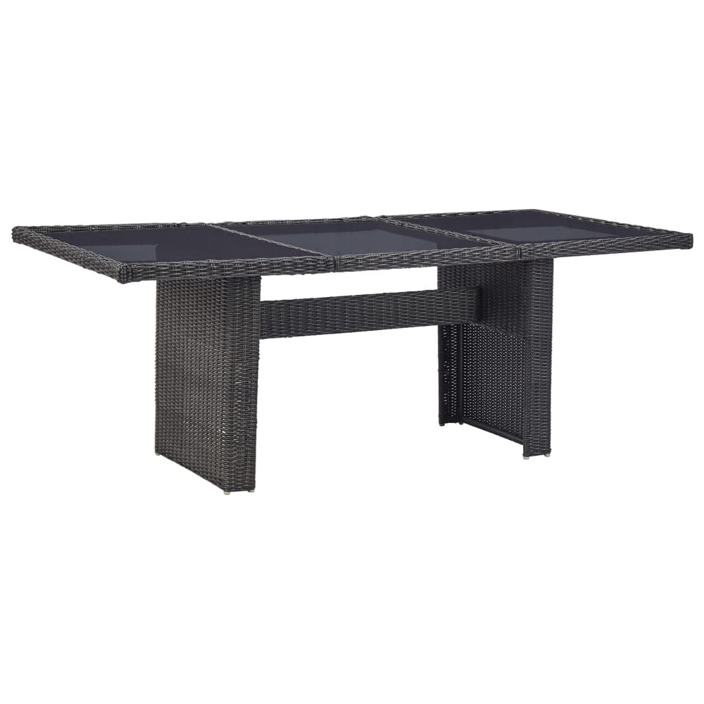 vidaXL 11-piece Outdoor Dining Set Poly Rattan Black