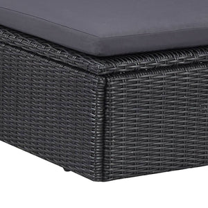 vidaXL 11-piece Outdoor Dining Set Poly Rattan Black