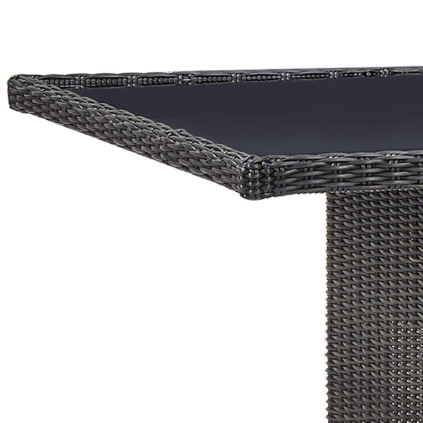 vidaXL 11-piece Outdoor Dining Set Poly Rattan Black