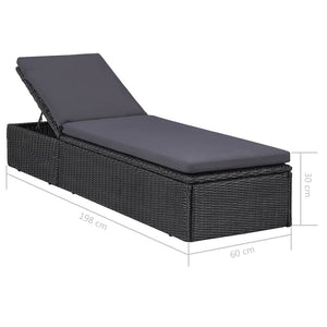 vidaXL 11-piece Outdoor Dining Set Poly Rattan Black