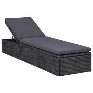 vidaXL 11-piece Outdoor Dining Set Poly Rattan Black