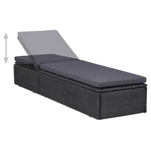vidaXL 11-piece Outdoor Dining Set Poly Rattan Black