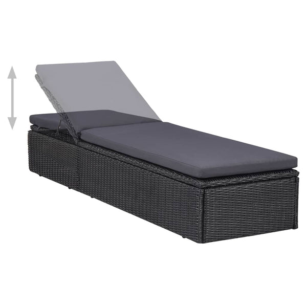 vidaXL 11-piece Outdoor Dining Set Poly Rattan Black