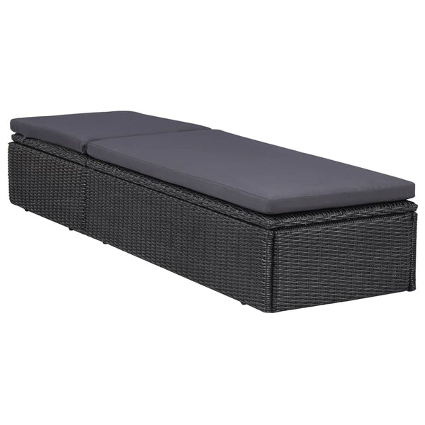 vidaXL 11-piece Outdoor Dining Set Poly Rattan Black