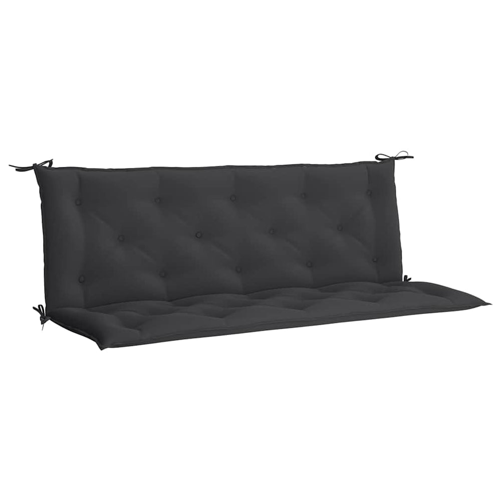 vidaXL Garden Bench Cushion Black 150x(50+50)x7 cm Oxford Fabric