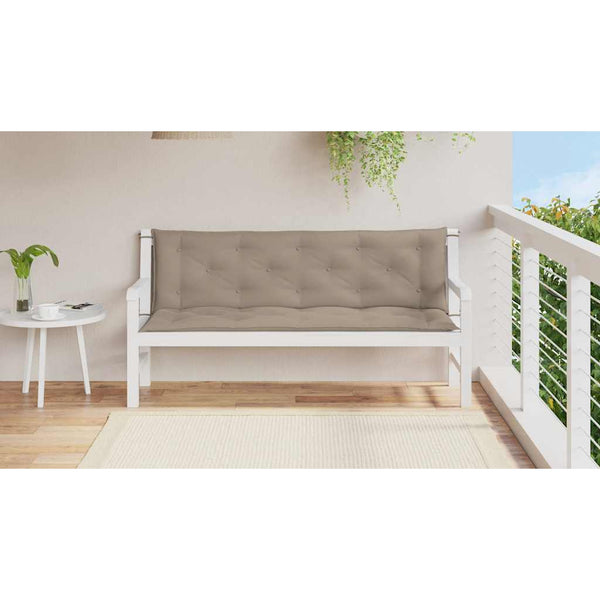 vidaXL Garden Bench Cushion Taupe 150x(50+50)x7 cm Oxford Fabric