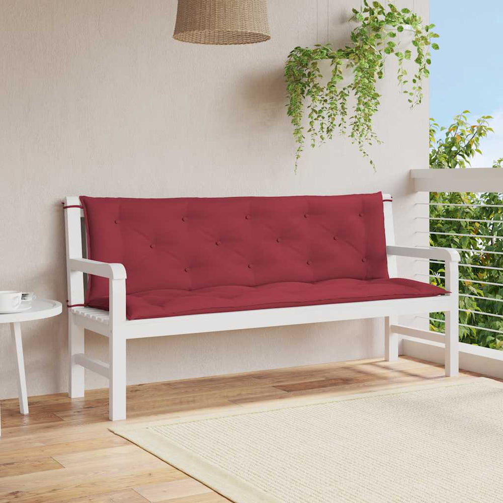vidaXL Garden Bench Cushion Wine Red 150x(50+50)x7 cm Oxford Fabric
