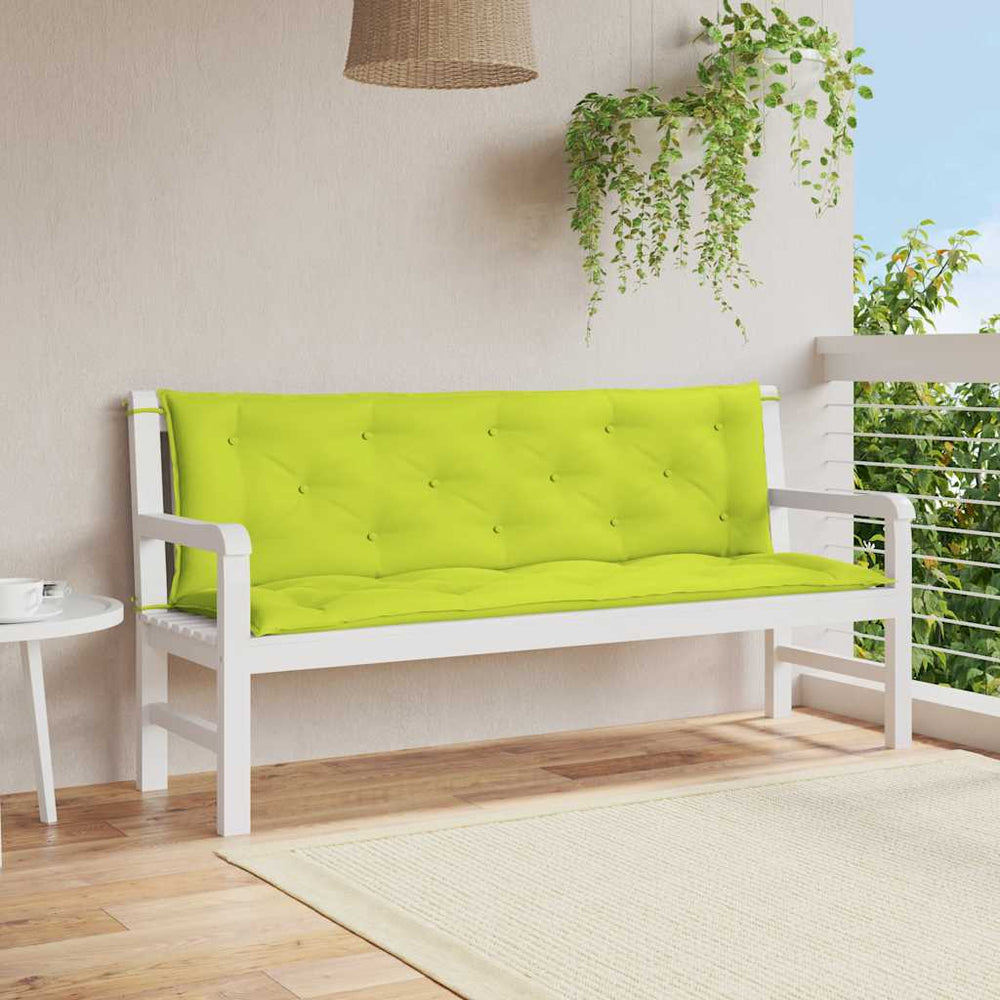 vidaXL Garden Bench Cushion Light Green 150x(50+50)x7 cm Oxford Fabric