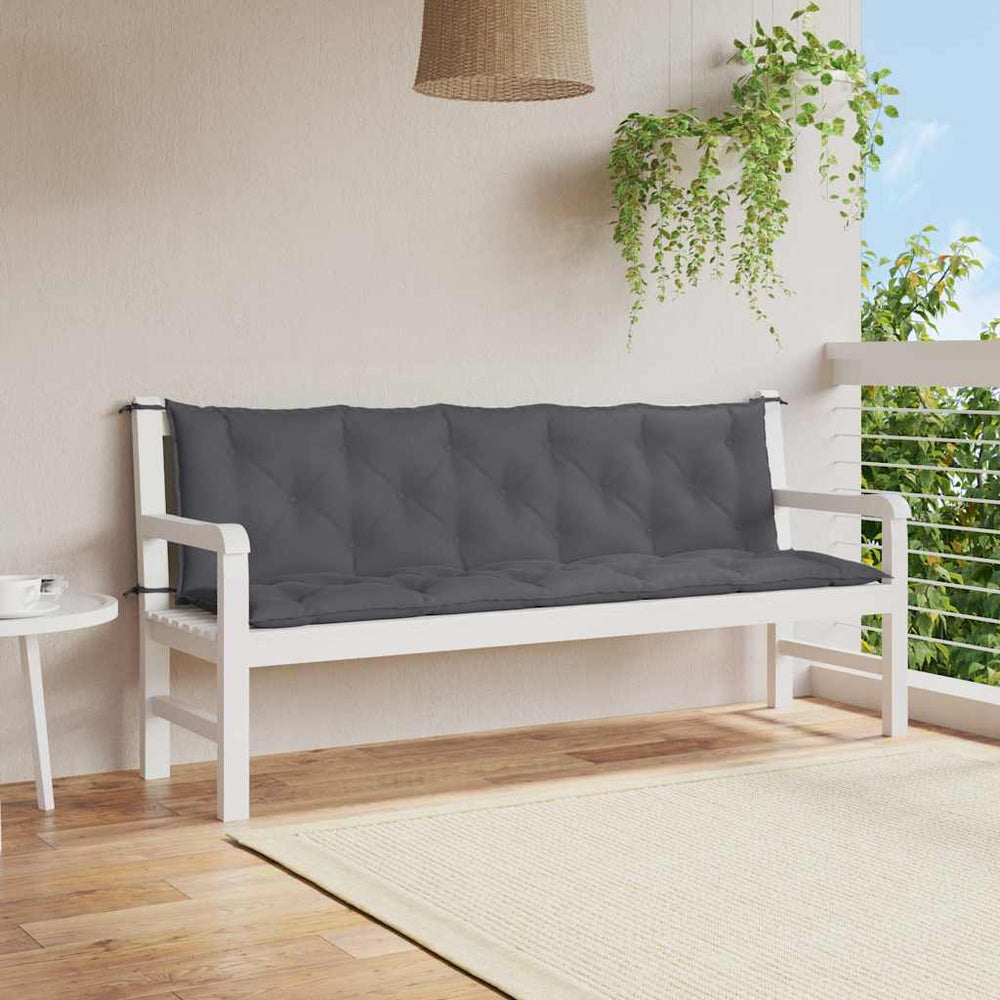 vidaXL Garden Bench Cushion Anthracite 180x(50+50)x7 cm Oxford Fabric