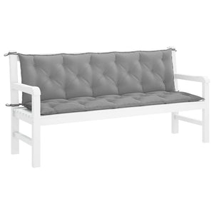 vidaXL Garden Bench Cushion Grey 180x(50+50)x7 cm Oxford Fabric