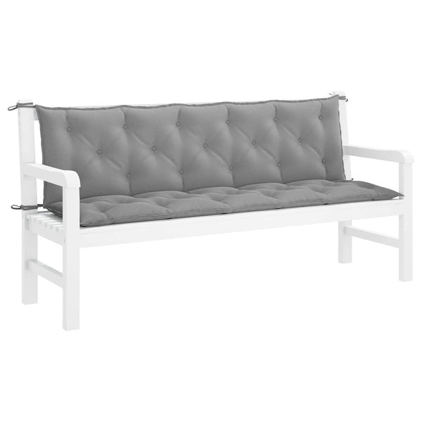 vidaXL Garden Bench Cushion Grey 180x(50+50)x7 cm Oxford Fabric