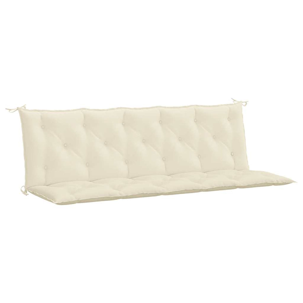 vidaXL Garden Bench Cushion Cream White 180x(50+50)x7 cm Oxford Fabric