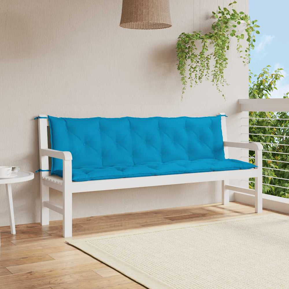 vidaXL Garden Bench Cushion Light Blue 180x(50+50)x7 cm Oxford Fabric