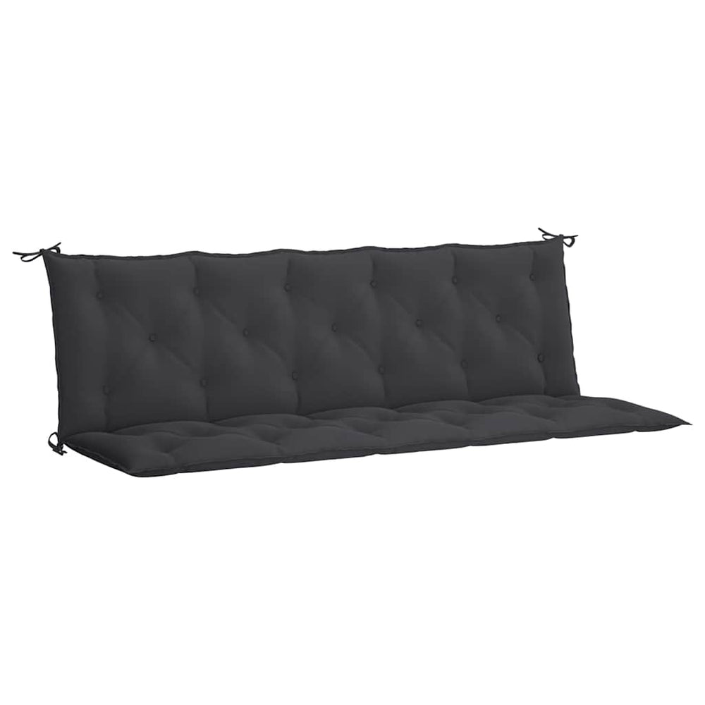 vidaXL Garden Bench Cushion Black 180x(50+50)x7 cm Oxford Fabric