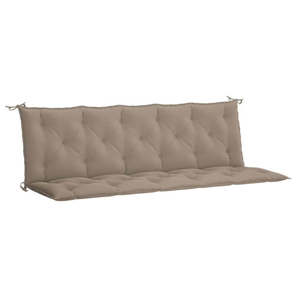 vidaXL Garden Bench Cushion Taupe 180x(50+50)x7 cm Oxford Fabric
