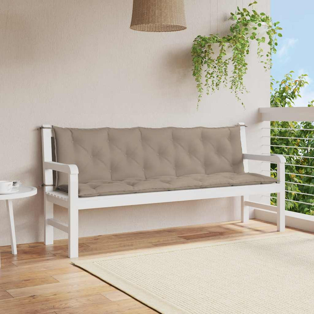 vidaXL Garden Bench Cushion Taupe 180x(50+50)x7 cm Oxford Fabric