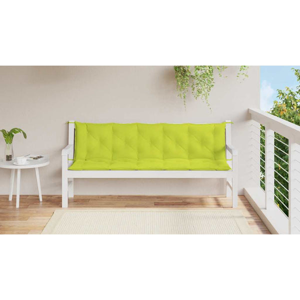 vidaXL Garden Bench Cushion Light Green 180x(50+50)x7 cm Oxford Fabric