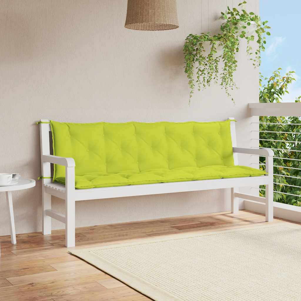 vidaXL Garden Bench Cushion Light Green 180x(50+50)x7 cm Oxford Fabric