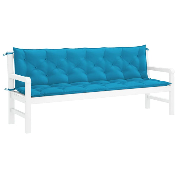 vidaXL Garden Bench Cushion Light Blue 200x(50+50)x7 cm Oxford Fabric