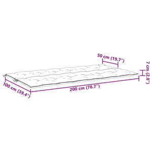 vidaXL Garden Bench Cushion Light Blue 200x(50+50)x7 cm Oxford Fabric